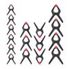 WORKPRO 16-Piece Nylon Spring Clamp Set-4pc 6-1/2", 6pc 4-1/2" , 6pc 3-3/8", for Woodworking, Photography Studios and DIY Works, Black view 1