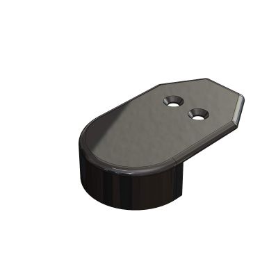 1-9/16 RUB RAIL END CAP, Black Nylon