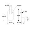 1-9/16 RUB RAIL END CAP, Black Nylon view 2