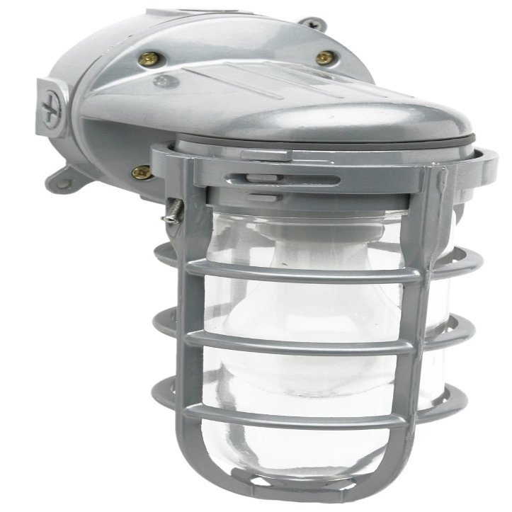 Woods L1707SV Traditional 150W Incandescent Weather Industrial Light, Wall Mount, Silver,Large