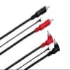 Hosa CRA-203DJ Stereo Interconnect, Dual RCA to Dual Right-angle RCA with Ground Wire, 9.8 Feet view 2