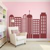 Tall Buildings Vinyl Art-City Urban Landmark Decal view 1