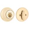 Kwikset 660 Deadbolt Deadbolt Lock, Polished Brass Round Exterior Keyed Front Entry Door, Single Cylinder Dead Bolt view 3