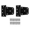 National Hardware N220-129 V287 Extra Heavy Gate Hinges in Black, 2 pack,3-1/2 Inch view 4