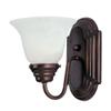 Maxim Essentials 2058X 1 Light Wall Sconce 9.5 Inch Tall with Oil Rubbed Bronze Finish and Marble Glass view 1