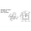 Scarabeo 8025/D-No Hole Square Ceramic Semi Recessed Sink, 20", White view 2