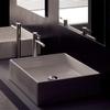 Scarabeo 8031-No Hole Teorema Square Ceramic Vessel Sink, White view 1