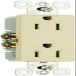 Pass & Seymour 885ICP TradeMaster 15 Amp 125-Volt AC Decorator Receptacle, Ivory, 10-Pack