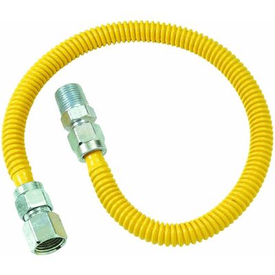 Plumb Shop Brasscraft CSSD54-24P 24-Inch Stainless Steel Gas Heater Connector