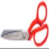 Mundial 8-Inch Industrial Forged Bent Trimmer Dressmaker Scissors, Micro-Serrated Carbon Steel Blades, Nickel-Plated, Ergonomic Red Handles view 1
