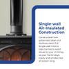 DuraVent 6 Inches 24 Gauge Steel Single Wall Air Insulated Damper Section As Wood Burning Stove Top Connecting Adapter, Black view 4