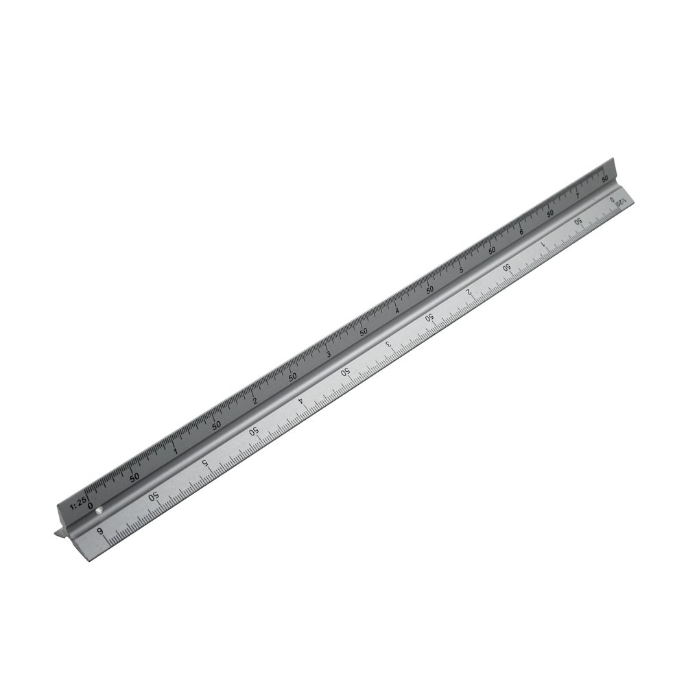 Aluminium Triangle Scale Rule 300mm