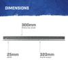 Aluminium Triangle Scale Rule 300mm view 2
