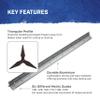 Aluminium Triangle Scale Rule 300mm view 4