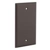 BELL 1-Gang Bronze Blank Weatherproof Electrical Outlet Cover 5173-7, Outdoor Outlet Cover for Electrical Box, Scratch-Resistant Aluminum Weatherproof Cover view 1