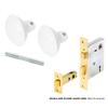 Prime-Line E 2319 Solid Brass Vintage Door Knob Spindle Set, 2-1/4 In. Outside Diameter, White (Single Pack) view 3