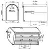 Gibraltar Mailboxes Stanley Extra-Large Capacity Galvanized Steel Grey, Post-Mount Mailbox, ST200000 view 3