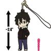 Sword Art Online Kirito (Real Life - Kirigaya Kazuto): ~2.4" Pikuriru! x II Rubber Trading Straps w/ Earphone Jack Cap view 1