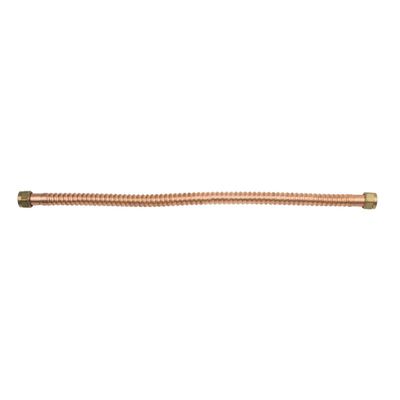 BrassCraft Copper-Flex WB00-24N Water Heater Connector, 3/4 in FIP, 125 psi, Copper