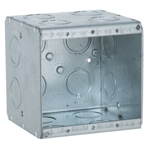 Raco 696 Steel 2-Gang Non-Gangable Masonry Box 3-25/32 Inch x 3-3/4 Inch x 3-1/2 Inch