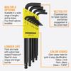 Bondhus 10936 set of 12 Balldriver L-wrenches, ProGuard Finish, sizes .050-5/16-Inch view 2