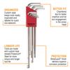Bondhus 17099 Set of 9 Balldriver L-wrenches with BriteGuard Finish, Extra Long Length, sizes 1.5-10mm view 2