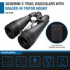 BARSKA X-Trail 30x80 Binocular w/ Braced-in Tripod Adapter, Black view 3