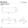 Kingston Brass BA1759PB Heritage Glass Shelf, Polished Brass, 2-1/2" view 3
