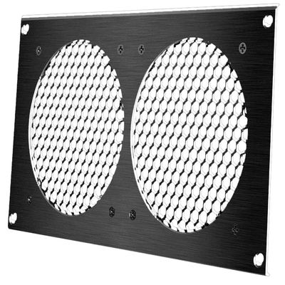 AC Infinity Ventilation Grille, for PC Computer AV Electronic Cabinets, Also mounts Two 120mm Fans