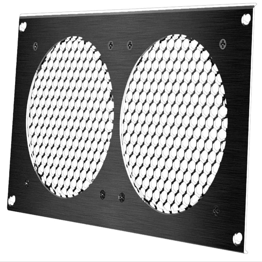 AC Infinity Ventilation Grille, for PC Computer AV Electronic Cabinets, Also mounts Two 120mm Fans