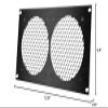 AC Infinity Ventilation Grille, for PC Computer AV Electronic Cabinets, Also mounts Two 120mm Fans view 2