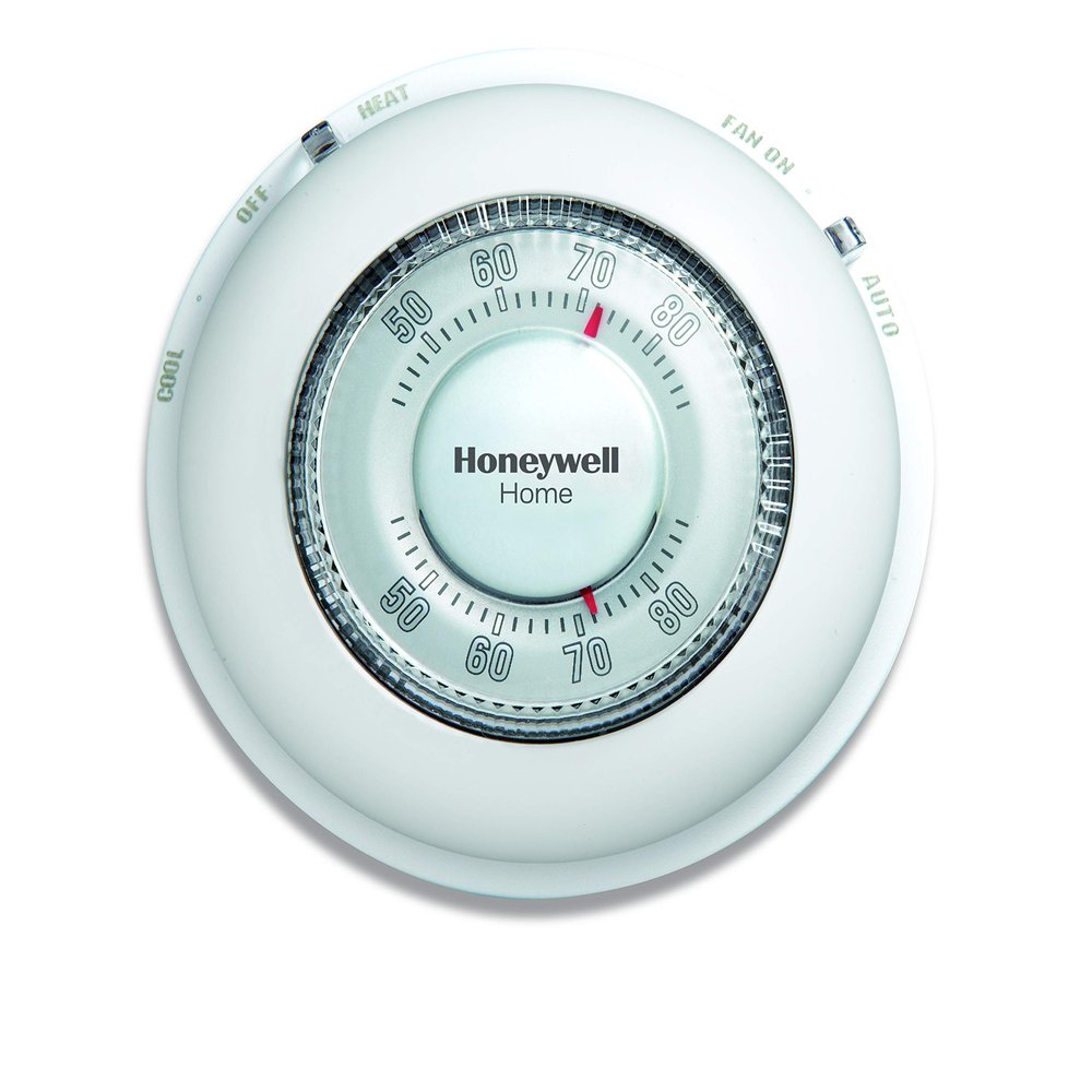 Honeywell Home The Round Manual Thermostat, White