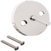 LASCO 03-1409 Bathtub Trip Lever Plate with Screws Oversized Style, Chrome Plated view 1