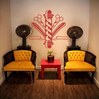 Barber Symbol Die-Cut Decal Shop Window Wall Sticker Hair Salon Signboard Barber Shop Scissors Decor