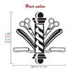 Barber Symbol Die-Cut Decal Shop Window Wall Sticker Hair Salon Signboard Barber Shop Scissors Decor view 3