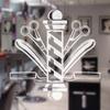 DigTour WallArt Vinyl Tall Barber Pole Vinyl Decal for Salon Shop Window Wall Sticker Nice Graphic Decor view 2