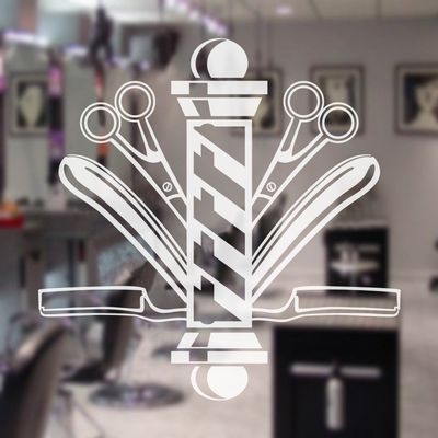 DigTour WallArt Vinyl Tall Barber Pole Vinyl Decal for Salon Shop Window Wall Sticker Nice Graphic Decor