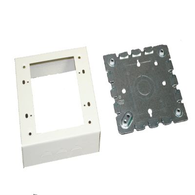 Legrand Wiremold V5747-2 Metal Raceway for Extending Power, 500 and 700 Series, 2 Gang Switch and Outlet Box, 1 3/8" Deep, Ivory (1 Pack)