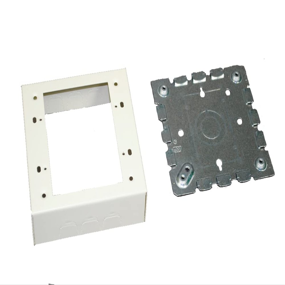 Legrand Wiremold V5747-2 Metal Raceway for Extending Power, 500 and 700 Series, 2 Gang Switch and Outlet Box, 1 3/8" Deep, Ivory (1 Pack)
