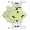 Leviton 20 Amp, 125/250 Volt, Narrow Body Single Receptacle, 5032-I, Ivory view 1