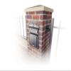 Qualarc LSF-LS03 Kingsbury Secure Front Access Locking Metal Mailbox Large Capacity For Masonry Walls, Columns Or Wood Fences, Black view 4