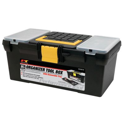 Performance Tool W54016 16 in. Plastic Tool Box with Organizer