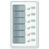 Blue Sea Systems 8273 Contura Water Resistant 12V DC Circuit Breaker Panel, White, 6 Position view 1