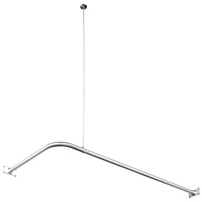 Elements of Design ED3141 Corner Shower Curtain Rod, Polished Chrome