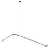 Elements of Design ED3141 Corner Shower Curtain Rod, Polished Chrome view 1