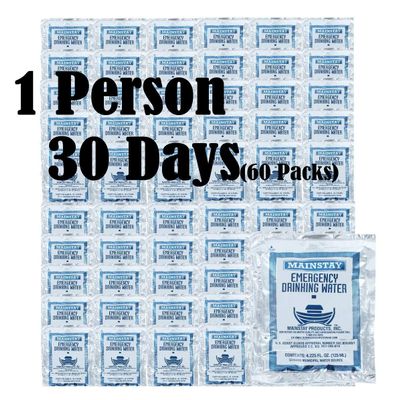 Mainstay Emergency Drinking Water 4.225 oz (60 Pack)