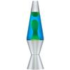 Lava Lite 2124 the Original 14.5-Inch Silver Base Lamp with Yellow Wax in Blue Liquid view 1