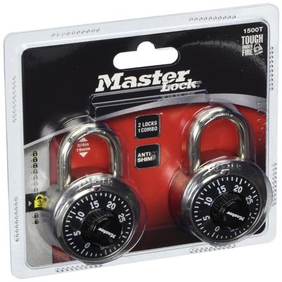 Master Lock 1500T Combination-Alike 4 Each Pack Contains 2 Locks