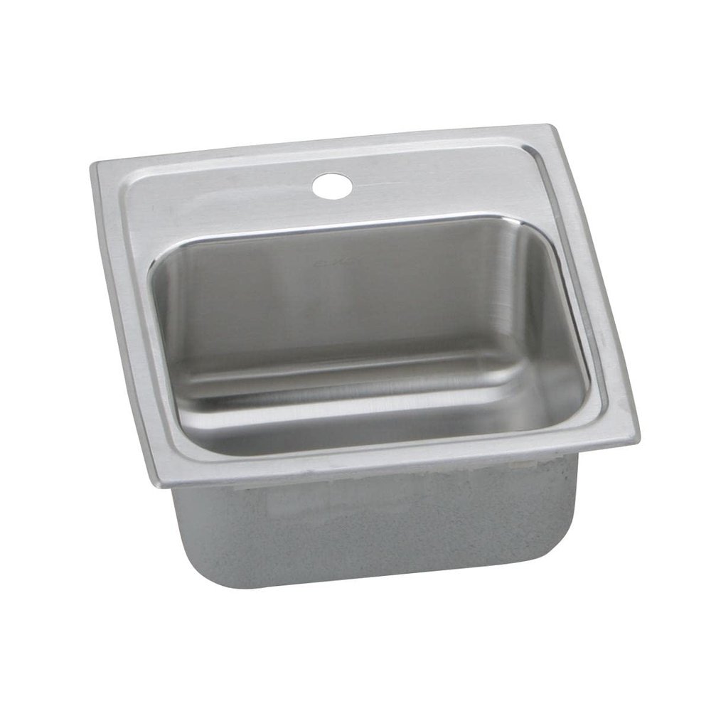 Elkao|#Elkay BLRQ152 18 Gauge SS 15 Inch x 7.125 Inch single Bowl Top Mount Bar/Prep Sink,