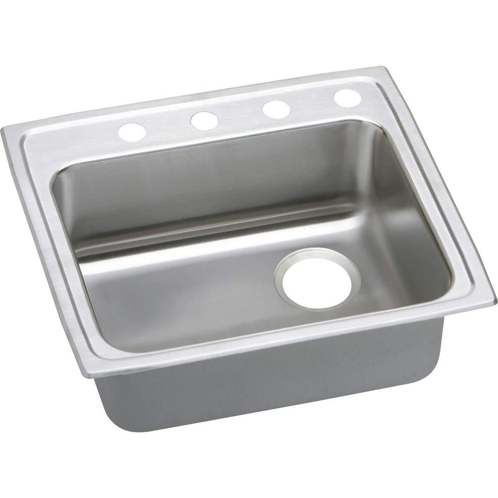 Elkay LRAD221955R1 1-Hole Gourmet 19-1/2-Inch x 22-Inch Single Basin Drop-Inch Stainless Steel Kitchen Sink